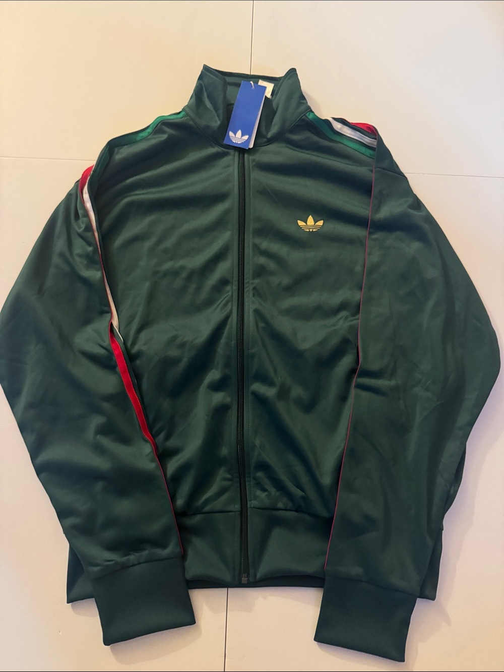 ADIDAS FIREBIRD TRACK TOP IN 'TEAM DARK GREEN'